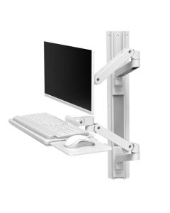 ERGOTRON LX Pro Wall Mount System, nástěnný systém ramen, monitor, klávesnice,myš, bílá