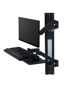 ERGOTRON LX Pro Wall Mount System, nástěnný systém ramen, monitor, klávesnice,myš, černá
