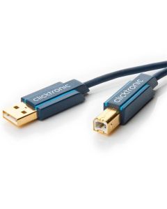 ClickTronic HQ OFC USB2.0 kabel, A-B, zlacené konektory, 1.8m