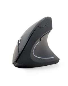 Gembird Myš MUSW-ERGO-01, vertikální, černá, bezdrátová, USB receiver