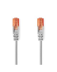 Nedis CCGL85230GY50 -  Síťový Kabel CAT6 | RJ45 Zástrčka | RJ45 Zástrčka | U/UTP | 5.00 m | Kulatý | PVC | Šedá | Label