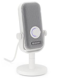 Endorfy Solum Voice S Onyx Mikrofon, drátový, stojánek, pop-up filtr, RGB podsvícení, 3,5mm jack, USB-C, red. na USB-A, bílá