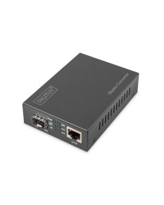 DIGITUS 10 Gigabit Ethernet Media Converter, SFP podporuje 1G, 2,5G, 5G a 10G, otevřený slot