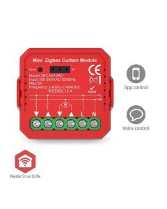 Nedis ZBCSN10RD - SmartLife Spínač Zigbee 3.0 | 1000 W | Připojení terminálu | Aplikace ke stažení pro: Android™ / IOS