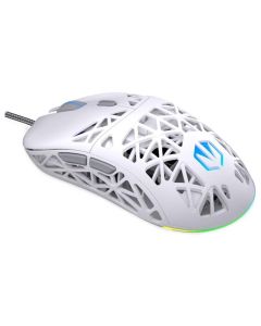 Endorfy LIV Myš, herní, drátová, optická, až 12000DPI, senzor PAW3311, 6 tlačítek, Kailh GM 4.0, ARGB podsvícení, bílá