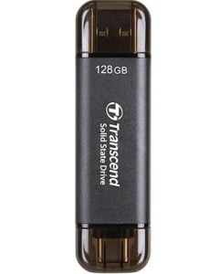 Transcend ESD310C 128GB, External SSD, USB 10Gbps Type C/A, 1050MB/R, 700MB/W, černý