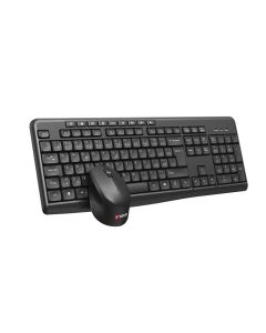 C-TECH WLKMC-04, bezdrátový set klávesnice s myší,ergonomický design,USB, CZ/SK,černá