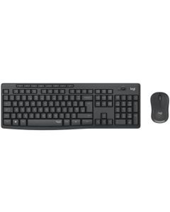 Logitech klávesnice s myší Wireless Silent Combo MK295, DE, silent, grafitová