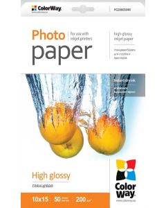 COLORWAY fotopapír/ high glossy 200g/m2, 10x15/ 50 kusů