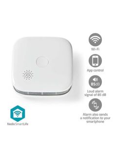 Nedis WIFIDS21WT SmartLife Detektor Kouře| Wi-Fi | Napájení z baterie | Životnost snímače: 10 Rok | 85 dB | Bílá | 1 ks