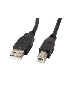 LANBERG USB-A(M)-&gt;USB-B(M) 2.0 KABEL 1M ČERNÝ FERITOVÝ