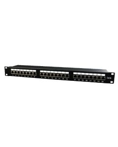 GEMBIRD 19'' patch panel, 24-portový, Cat.5e, stíněný, 1U