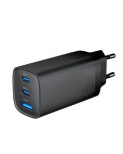 GEMBIRD, Nabíječka USB, 3x port, 65W, rychlé nabíjení, černá