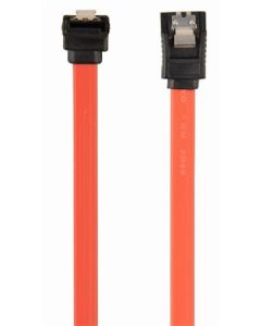 GEMBIRD Serial ATA III datový kabel, 10 cm, s konektorem ohnutým o 90 stupňů, hromadné balení, kovové klipy