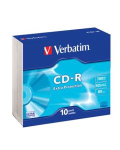 VERBATIM CD-R 700MB, 52x, slim case 10 ks