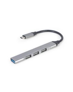 Gembird USB Type-C hub 4-portový USB 3.1 (Gen 1),stříbrný
