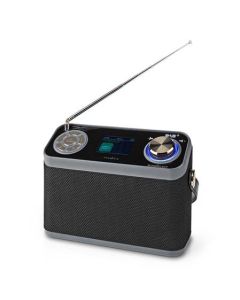 Nedis RDDB5110BK - DAB+ Rádio- Stolní Provedení/ DAB+ / FM | 2.4 " | Digitální | 24 W | Bluetooth®  Budík | Černá
