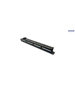 DATACOM Patch panel 19" UTP 24 port CAT6 DUAL 1U BK (4x6p) VL