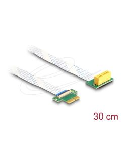 Delock Riser karta PCI Express, ze zástrčky x1 na slot x1 90° pravoúhlý, s kabelem FPC, délka 30 cm