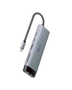 TP-Link UH9120C Hub USB typu C 9v1, HDMI 4K při 60 Hz, SD, microSD UHS-I, 100W Power Delivery, 1× USB-C, 3× USB-A, RJ-45