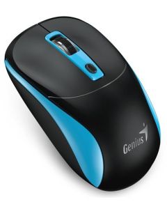 Genius NX-7123 Myš, bezdrátová, optická, 1200DPI, 4 tlačítka, Copilot, 2,4GHz, USB-A, 1× AA baterie, černo-modrá