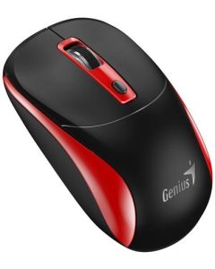 Genius NX-7123 Myš, bezdrátová, optická, 1200DPI, 4 tlačítka, Copilot, 2,4GHz, USB-A, 1× AA baterie, černo-červená