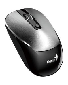 Genius NX-7125 Myš, bezdrátová, optická, 1200DPI, 4 tlačítka, Copilot, 2,4GHz, USB-A, 1× AA baterie, černo-stříbrná