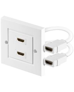 PremiumCord HDMI zásuvka v panelu 2x HDMI A - HDMI A Female/Female