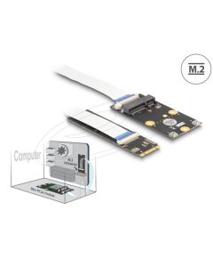 Delock Převodník M.2 Key B+M samec na 1 x Mini PCIe Slot half size / full size s flexibilním kabelem