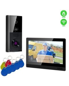 EVOLVEO DoorPhone AHD10, Sada domácího WiFi videotelefonu s ovládáním dveří a RFID, černý 10" monitor, 32GB