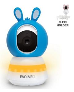 EVOLVEO Baby Monitor LUX- Chytrá 360° videochůvička s nočním viděním, detekcí pláče a pohybu, modrá