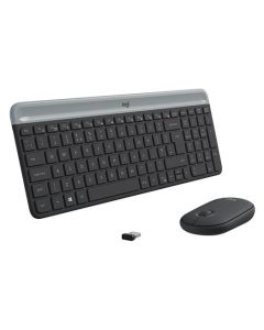 Logitech klávesnice s myší Wireless Combo Slim MK470 US - grafit