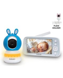 EVOLVEO Baby Monitor N5 - Set videochůvičky s 360° dohledem, obousměrnou komunikací a ukolébavkami,  modrá