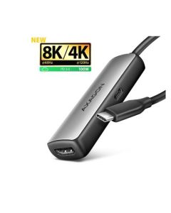 AXAGON RVC-HI8KPD, USB-C -> HDMI 2.1 redukce / adaptér, 8K/60Hz, 4K/144Hz, HDR10+, PD100W