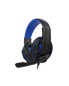 LEXIP STEELPLAY - HP41 DRÁTOVÁ SLUCHÁTKA S MIKROFONEM, ČERNÁ/MODRÁ
