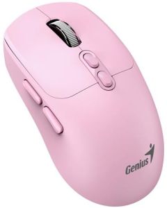 Genius NX-8080S BT Myš, bezdrátová, optická, 1600DPI, 7 tlačítek, tichá, Copilot, 2,4GHz, Bluetooth 5.3, růžová
