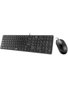 Genius SlimStar C126 Set klávesnice a myši, drátový, CZ+SK layout, USB, Copilot klávesa, černý
