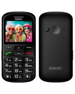 EVOLVEO EasyPhone XS, mobilní telefon pro seniory, černý