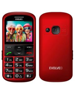 EVOLVEO EasyPhone XS, mobilní telefon pro seniory, červený