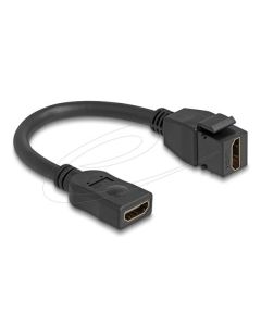 Delock Keystone modul Kabel HDMI samice na samici 8K 60 Hz 20 cm, černý