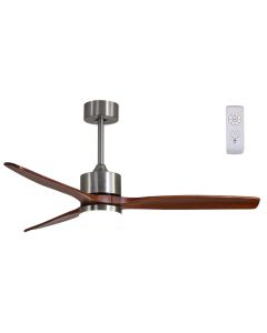 IMMAX NEO LITE ELEGANTE SMART LED stropní svítidlo s ventilátorem Wi-Fi štříbrné/dřevo, TUYA