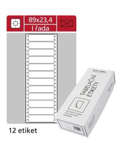 Tabelační jednořadé etikety, 89 x 23,4 mm, 6000 ks