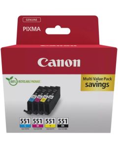 Canon inkoustová náplň CLI-551 C/M/Y/BK  MULTI SEC Ink Value Pack