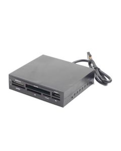 GEMBIRD Interní čtečka flash karet, 3,5" SDXC+USB černá, FDI2-ALLIN1-02-B