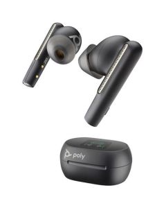 HP Poly Voyager Free 60+ UC Carbon Black Earbuds +BT700 USB-C Adapter +Touchscreen Charge Case
