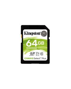 KINGSTON 64GB SDXC CANVAS Plus Class10 UHS-I 100MB/s Read Flash Card Gen3