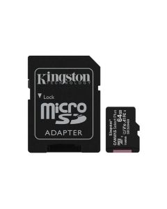 KINGSTON 64GB microSDXC CANVAS Plus Memory Card 100MB/s Read, UHS-I Speed Class, U1, V10, A1 (64GB)