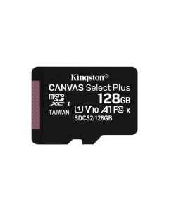 KINGSTON 128GB microSDXC CANVAS Plus Memory Card 150MB/s Read, UHS-I Speed Class, U1, V10, A1 - bez adaptéru