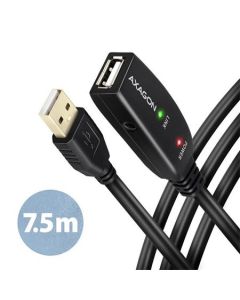 AXAGON ADR-207, USB 2.0 A-M -> A-F aktivní prodlužovací / repeater kabel, 7.5m