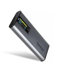 AXAGON EEM2-SD2 USB-C 10Gbps - M.2 NVMe & SATA SSD kovový DISPLAY box, bezšroubkový